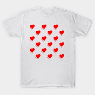 Hearts and words amore T-Shirt